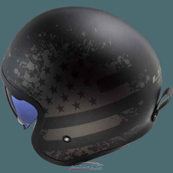 Casco LS2 Of599 Spitfire Flag Negro Mate - Imagen 5