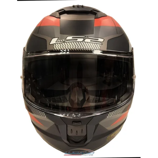 Casco Ls2 Stream II 808 Road Titanium / Gris / Rojo - Imagen 2