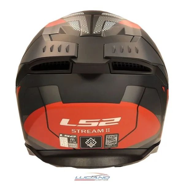 Casco Ls2 Stream II 808 Road Titanium / Gris / Rojo - Imagen 4