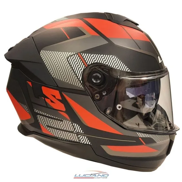 Casco Ls2 Stream II 808 Road Titanium / Gris / Rojo - Imagen 5