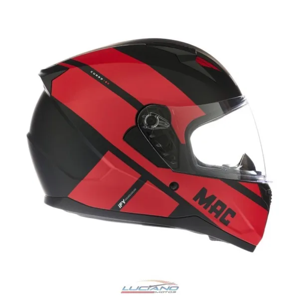 Casco MAC 067 Bass Cuard Negro / Rojo - Imagen 4