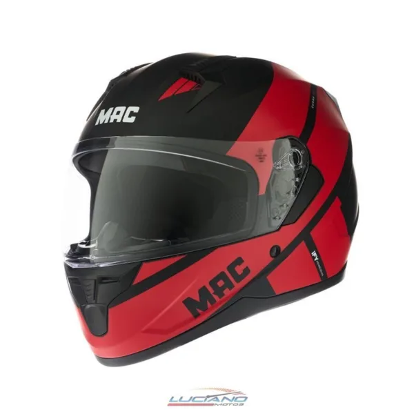 Casco MAC 067 Bass Cuard Negro / Rojo