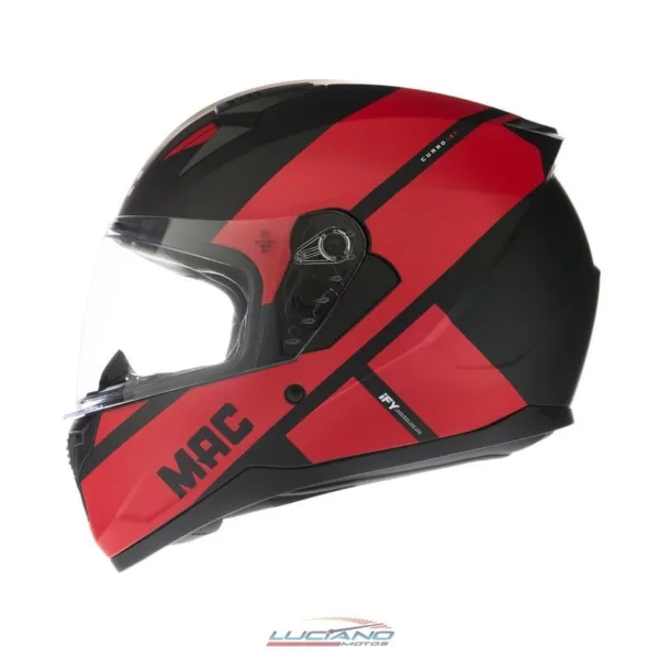 Casco MAC 067 Bass Cuard Negro / Rojo - Imagen 2