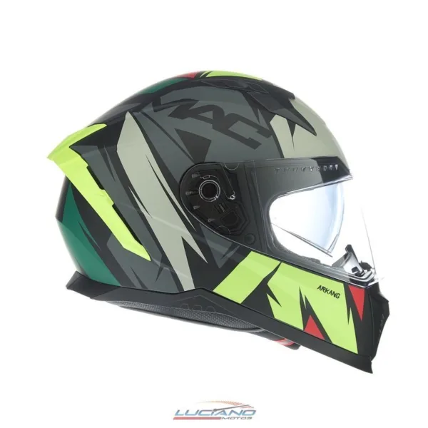 Casco Mac 069 Force Arkang Gris / Amarillo / Verde - Imagen 4