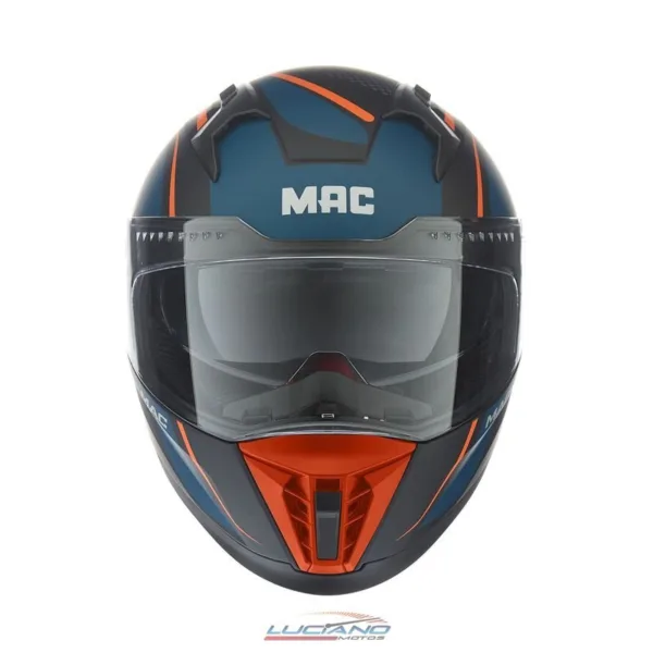 Casco Mac 069 Force Cirkus Negro / Azul / Mate - Imagen 3