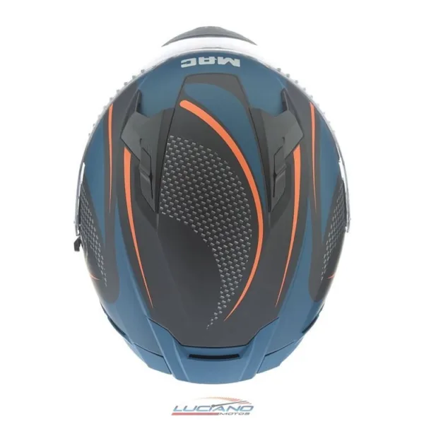 Casco Mac 069 Force Cirkus Negro / Azul / Mate - Imagen 5
