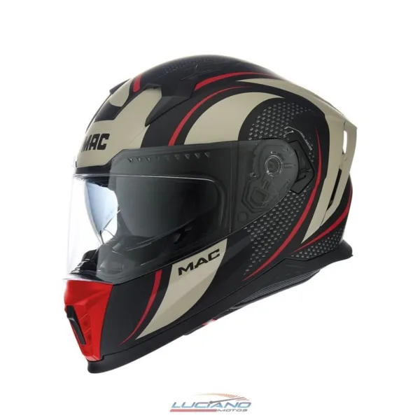 Casco Mac 069 Force Negro / Beige