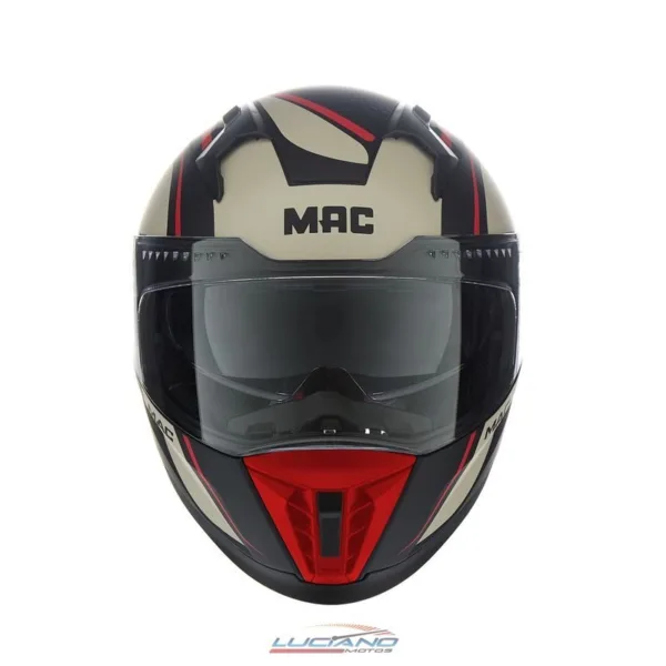 Casco Mac 069 Force Negro / Beige - Imagen 2