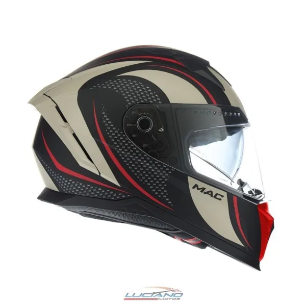 Casco Mac 069 Force Negro / Beige - Imagen 5