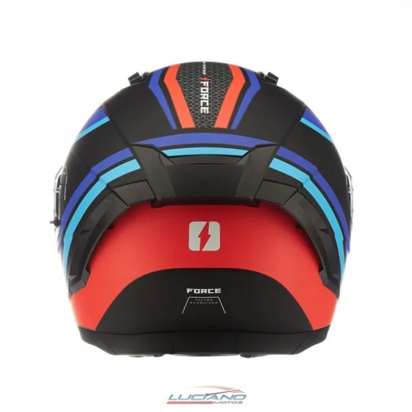 Casco MAC 069 Force Ottis Azul / Rojo / Mate - Imagen 4