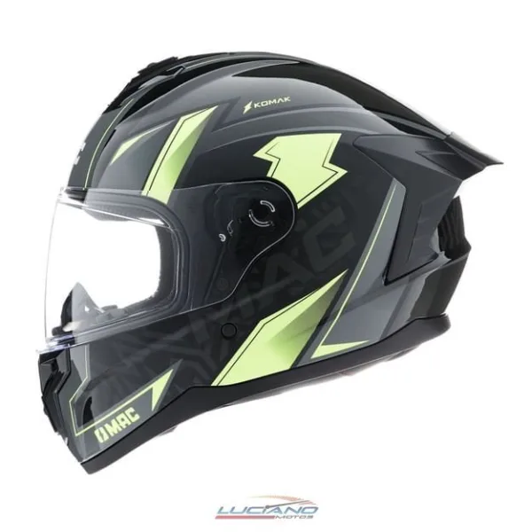 Casco Mac 070 Volt Komak Negro / Amarillo / Brillo - Imagen 3