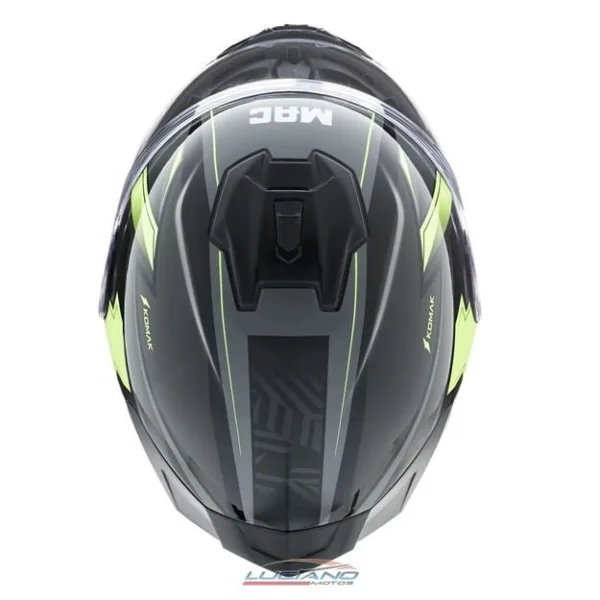 Casco Mac 070 Volt Komak Negro / Amarillo / Brillo - Imagen 4