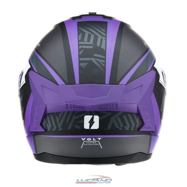 Casco Mac 070 Volt Komak Negro / Violeta / Mate - Imagen 4