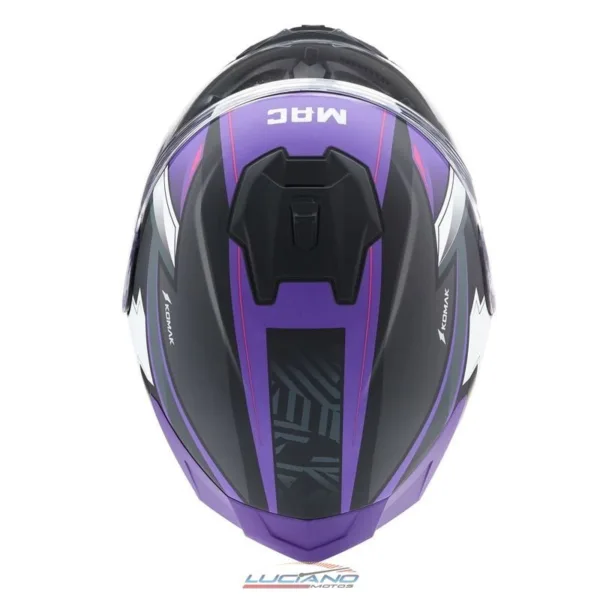 Casco Mac 070 Volt Komak Negro / Violeta / Mate - Imagen 5
