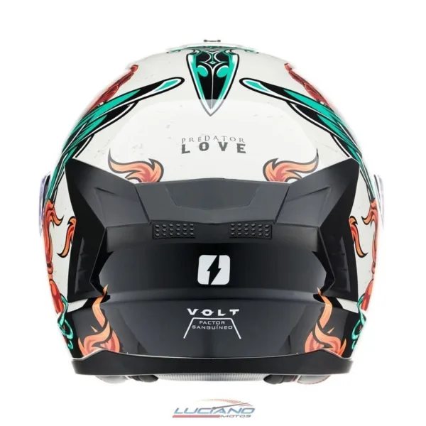 Casco Mac 070 Volt Lovepredator Verde / Beige / Brillo - Imagen 6