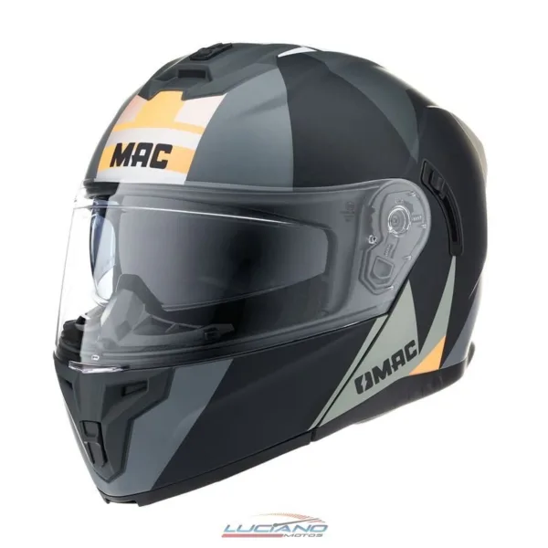 Casco Mac 166 Blaze Monarch Negro / Naranja / Mate - Imagen 2