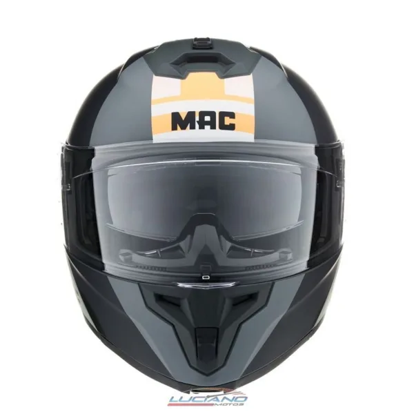 Casco Mac 166 Blaze Monarch Negro / Naranja / Mate - Imagen 3