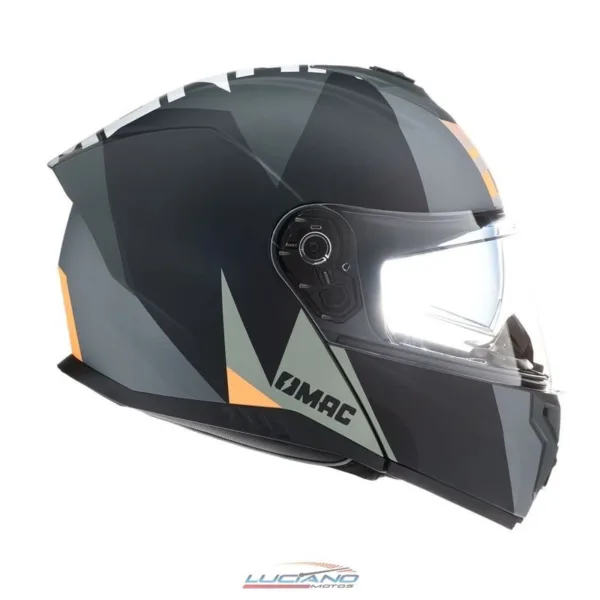 Casco Mac 166 Blaze Monarch Negro / Naranja / Mate - Imagen 4