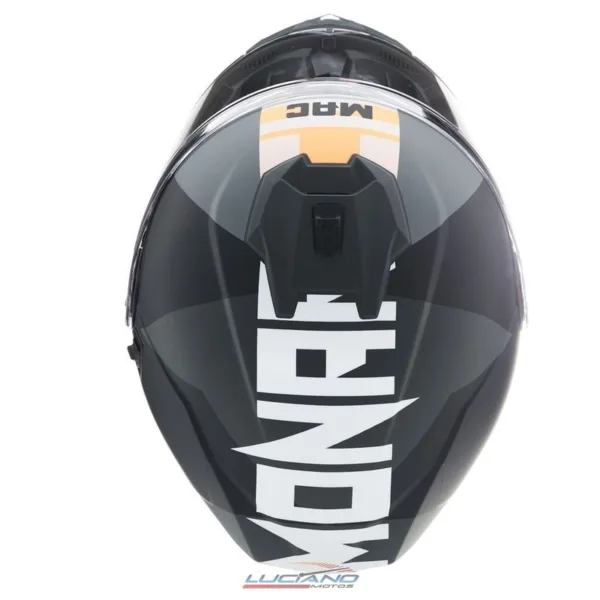 Casco Mac 166 Blaze Monarch Negro / Naranja / Mate - Imagen 5