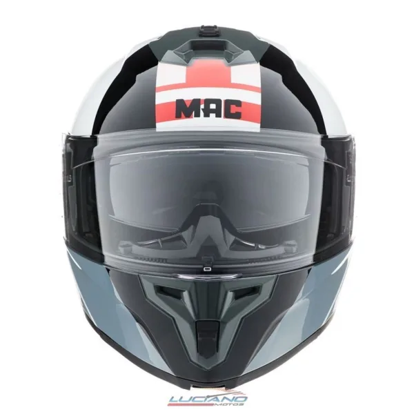 Casco Mac 166 Blaze Monarch Negro / Rojo / Brillo - Imagen 3