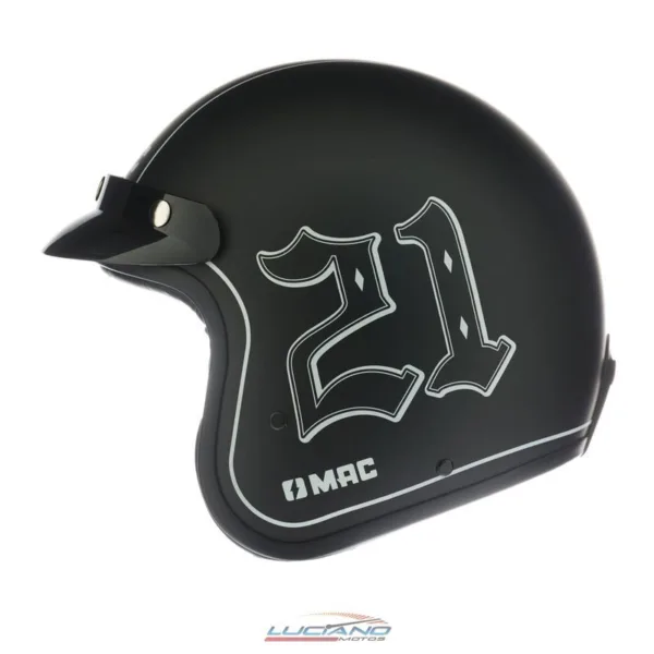 Casco Mac 181 Bowie Twenty One Negro Mate - Imagen 4