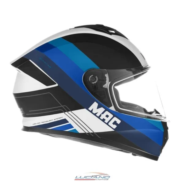 Casco Mac 801 Starter Winexzor Negro / Azul / Mate - Imagen 4