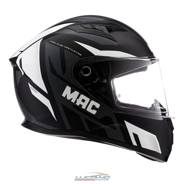 Casco MAC 825 Speed Joy Gris / Blanco / Mate - Imagen 3