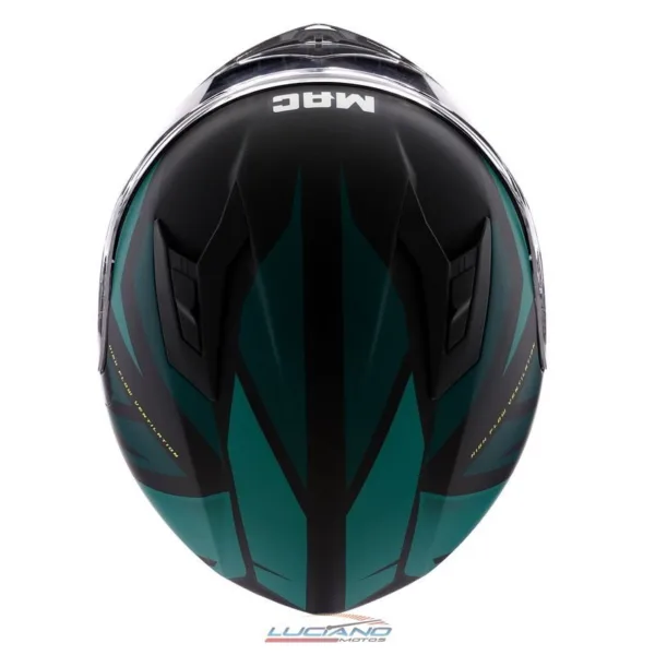 Casco MAC 825 Speed Joy Verde / Negro / Mate - Imagen 4