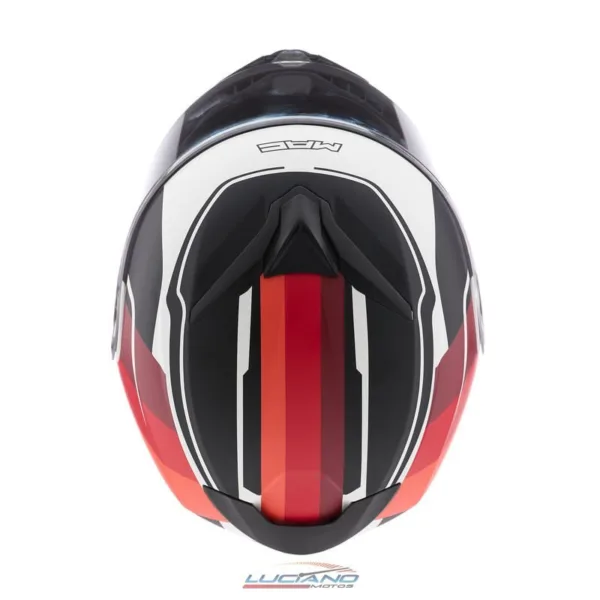 Casco MAC 908 Rock Floyd Blanco / Rojo / Naranja Mate - Imagen 6