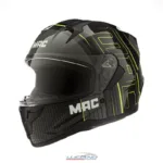 Casco MAC M67 Bass Cage Negro / Amarillo / Brillo