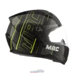 Casco MAC M67 Bass Cage Negro / Amarillo / Brillo - Imagen 3