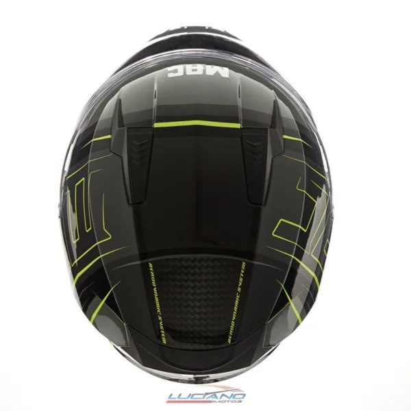 Casco MAC M67 Bass Cage Negro / Amarillo / Brillo - Imagen 4