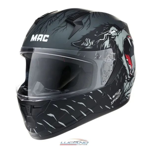 Casco MAC M67 Bass Edición Limitada Wolf Negro / Rojo