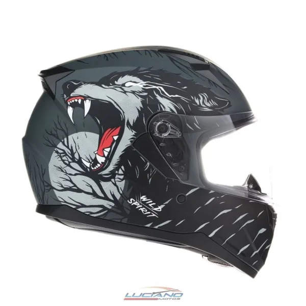 Casco MAC M67 Bass Edición Limitada Wolf Negro / Rojo - Imagen 3