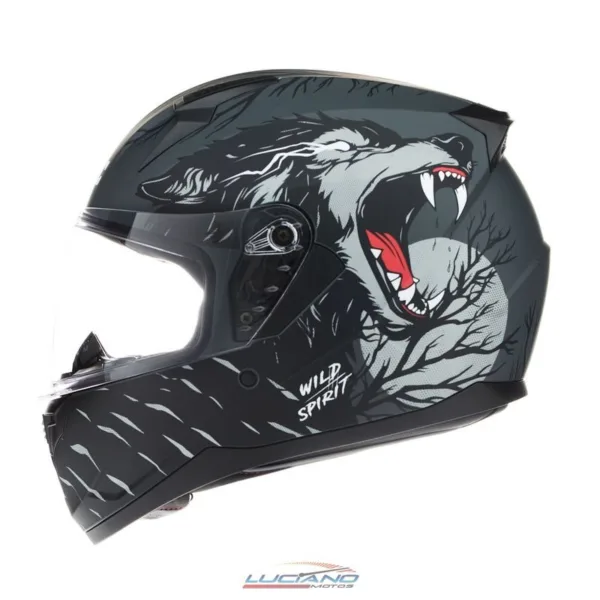 Casco MAC M67 Bass Edición Limitada Wolf Negro / Rojo - Imagen 4