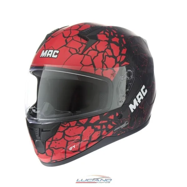 Casco Mac M67 Bass Krampus Negro / Rojo / Mate