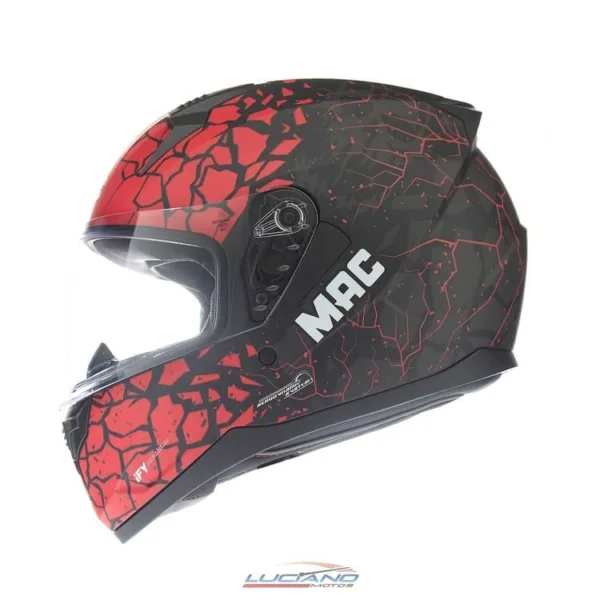 Casco Mac M67 Bass Krampus Negro / Rojo / Mate - Imagen 2