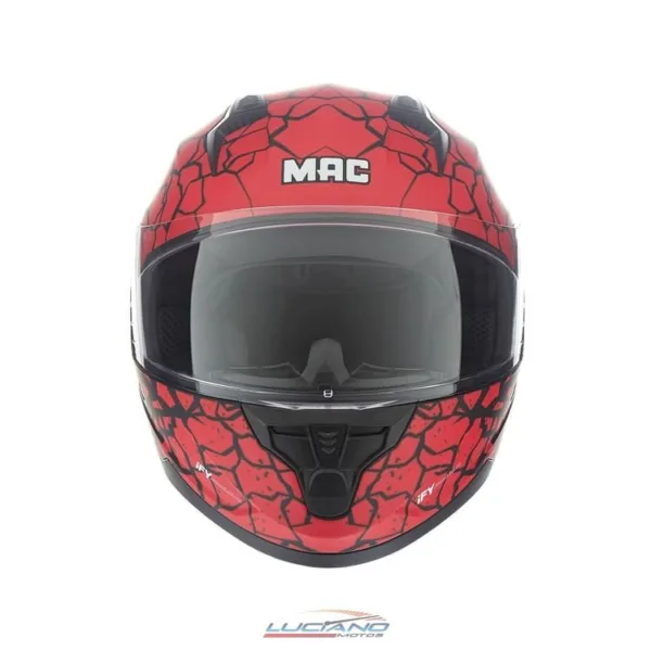 Casco Mac M67 Bass Krampus Negro / Rojo / Mate - Imagen 3