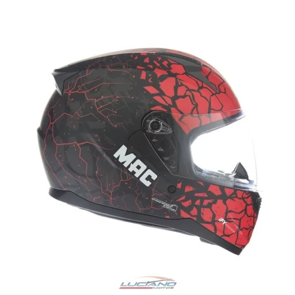 Casco Mac M67 Bass Krampus Negro / Rojo / Mate - Imagen 4