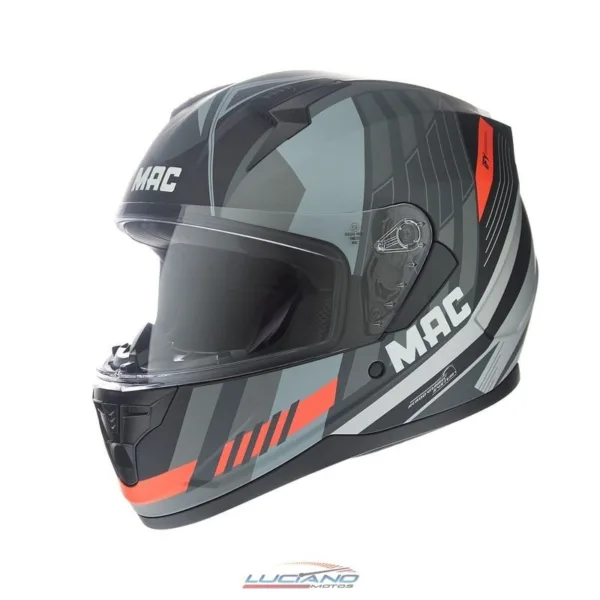 Casco Mac M67 Bass Weez Negro / Gris / Mate
