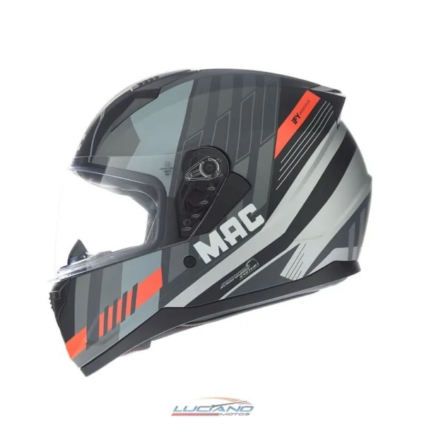 Casco Mac M67 Bass Weez Negro / Gris / Mate - Imagen 2
