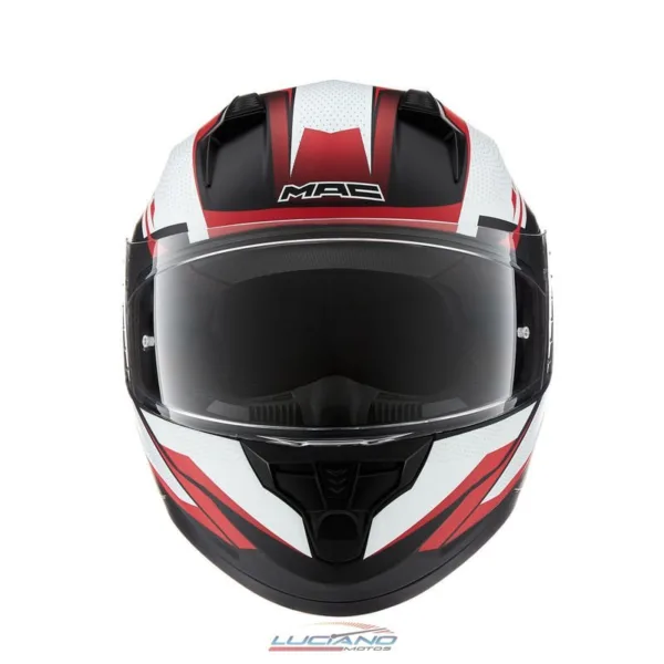 Casco MAC M67 Bass Zepelin Blanco / Rojo / Negro Mate - Imagen 5