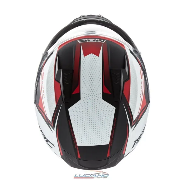 Casco MAC M67 Bass Zepelin Blanco / Rojo / Negro Mate - Imagen 6