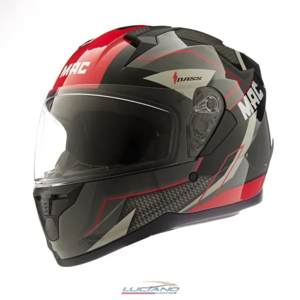 Casco MAC M67 Bass Zorska Negro / Rojo
