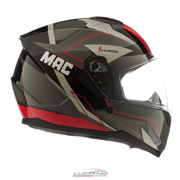 Casco MAC M67 Bass Zorska Negro / Rojo - Imagen 3