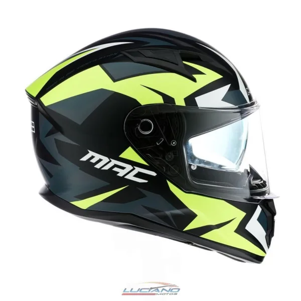 Casco MAC Speed 2.0 Tame Amarillo Negro Mate - Imagen 3