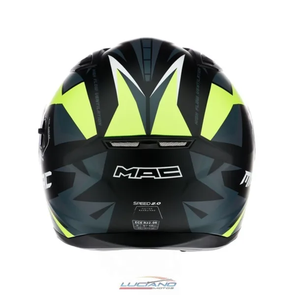 Casco MAC Speed 2.0 Tame Amarillo Negro Mate - Imagen 4