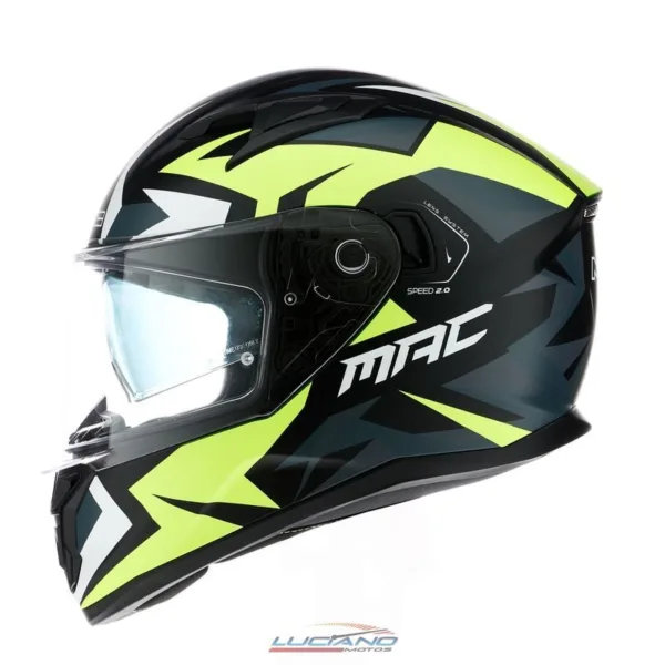 Casco MAC Speed 2.0 Tame Amarillo Negro Mate - Imagen 5