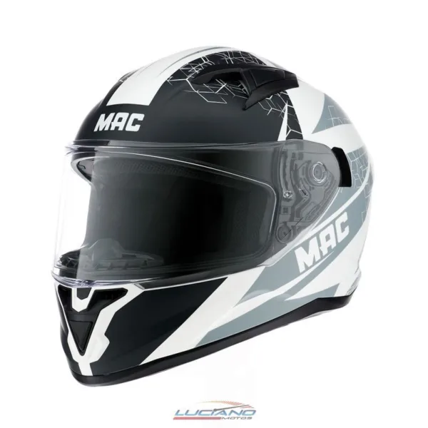 Casco MAC Speed Wasp Blanco / Negro